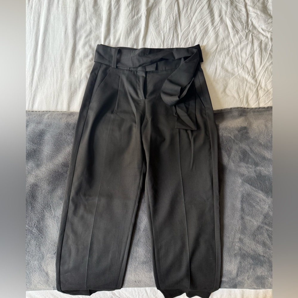 Maje Black High-Waisted Trousers